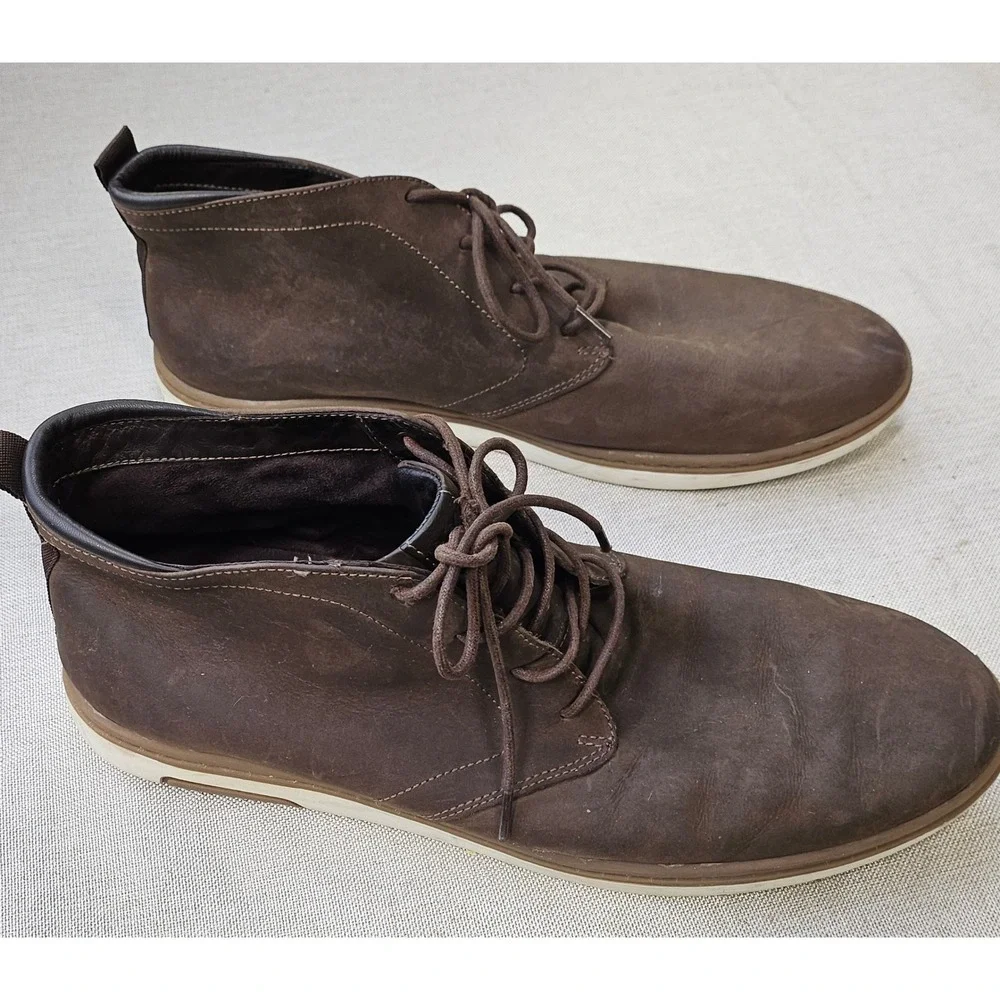 Section X Chukka Boots Mens 13 Brown Leather Lace Up Casual Brazil 733SX0019